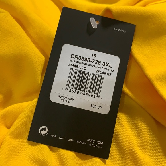 NIKE MEN’s Long Sleeve Tee Shirt - Size 3XL - Picture 9 of 9